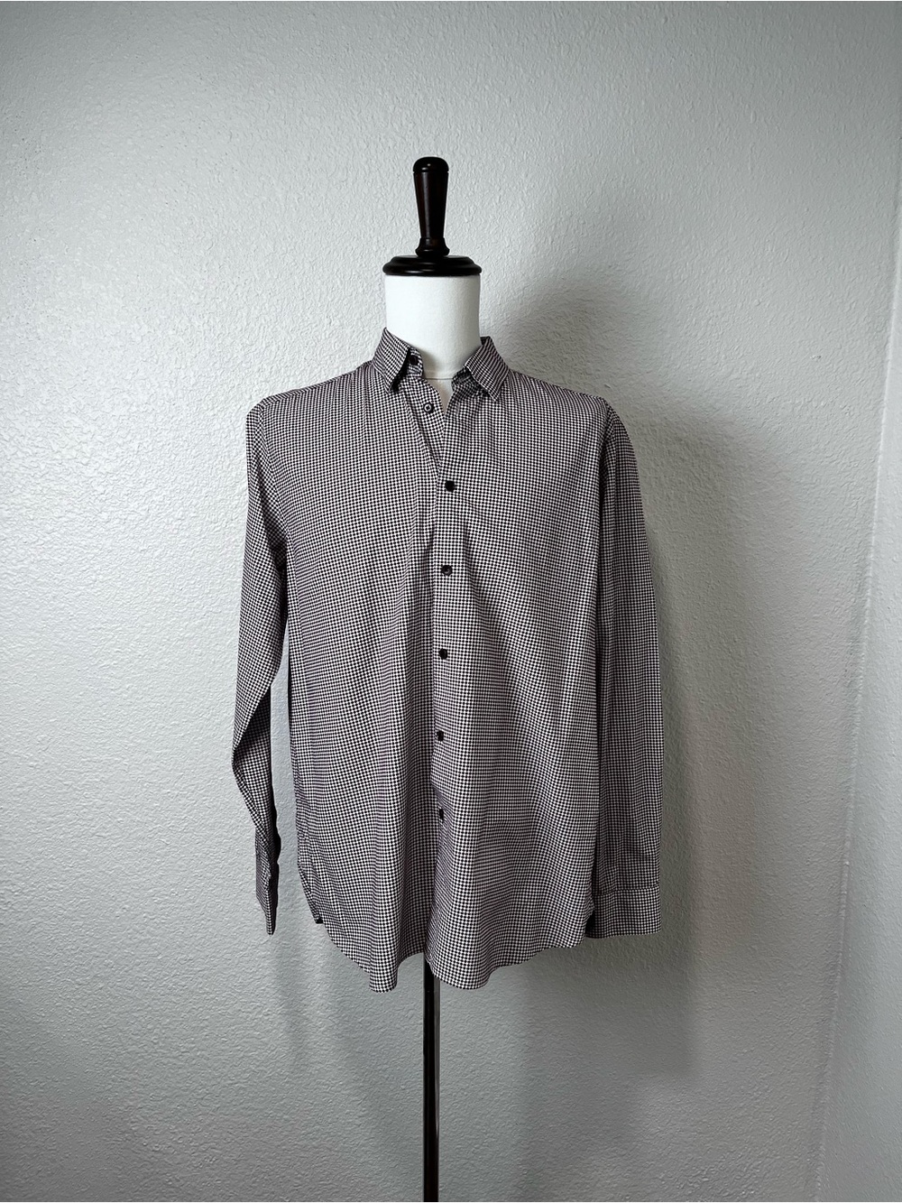 Ted Baker White and Burgundy Button Down Shirt Size 2XL